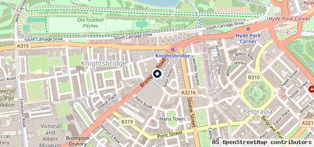 Map showing the location of Pvh (Uk) Limited