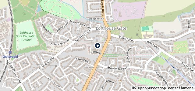 Map showing the location of Wakefield MOT Specialists Ltd