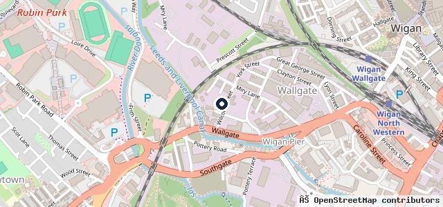 Map showing the location of Wigan Motorcycles