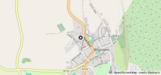 Map showing the location of Wigtown Motor Co
