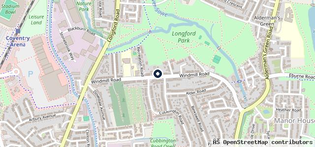 Map showing the location of Windmill Autos MOT