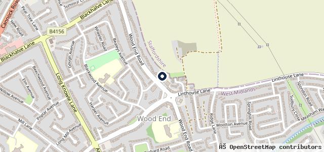 Map showing the location of Woodend Tyres