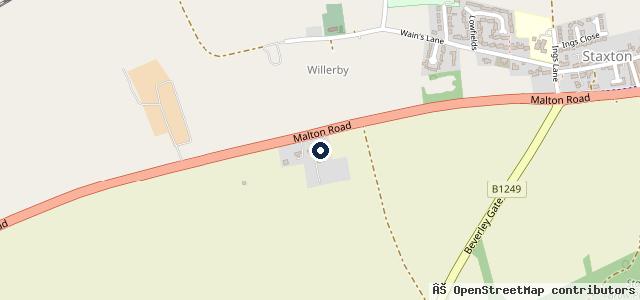 Map showing the location of Yorkshire Tyres Centre, Scarborough