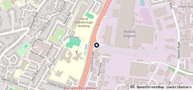 Map showing the location of MH Autos Peterborough - Garage Services & MOT Test Centre