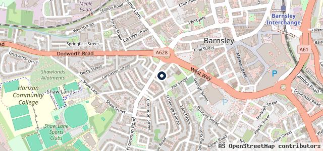Map showing the location of Service Plus Auto Centre | Barnsley