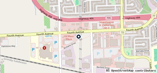 Map showing the location of Glen Merritt Collision Centre