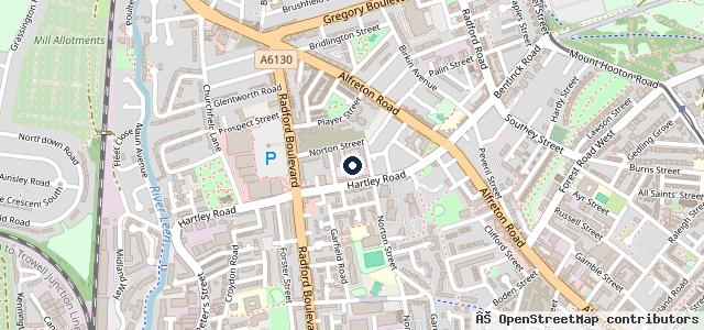 Map showing the location of Radford Mot Centre