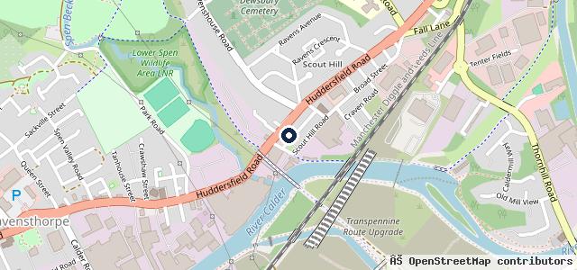 Map showing the location of The Autocentre Dewsbury Ltd