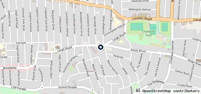 Map showing the location of Hadleigh Park
