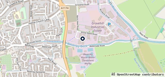 Map showing the location of Beverley Motor Works Ltd