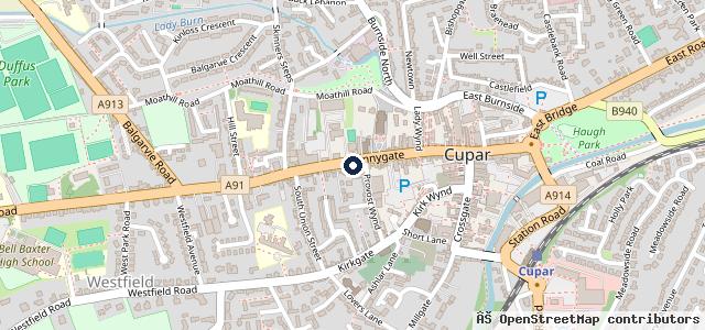 Map showing the location of Walkers of Cupar