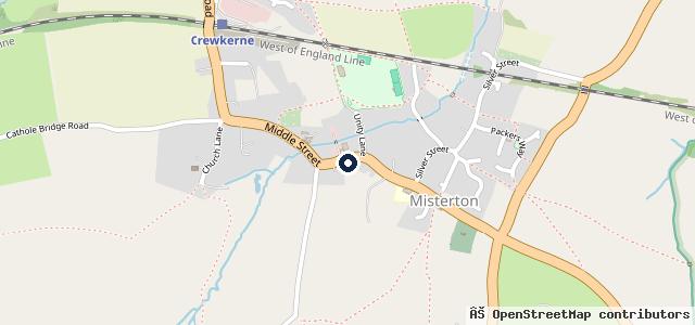 Map showing the location of Misterton Garage
