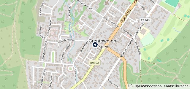 Map showing the location of Grantown Garage Ltd