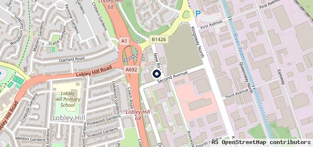 Map showing the location of Tyre Spot - Gateshead (Team Valley)