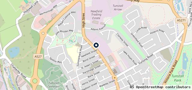 Map showing the location of A & A Testing Centre