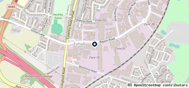 Map showing the location of Bayton Vehicle Services