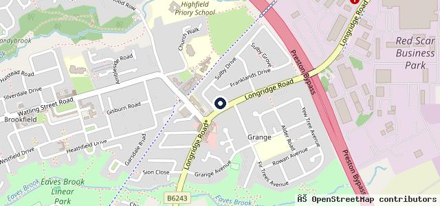 Map showing the location of Clock Garage