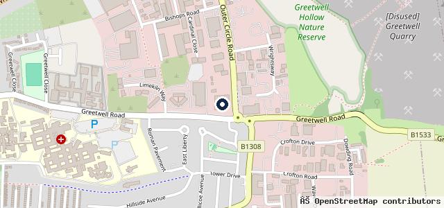 Map showing the location of Ford Service Centre Lincoln