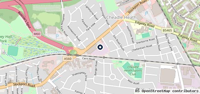 Map showing the location of Allens Auto Services - Mot - Cheadle