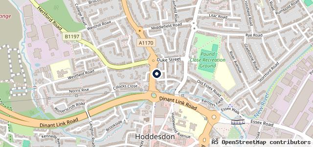 Map showing the location of Amwell Street Garage