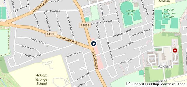 Map showing the location of Acklam Cars