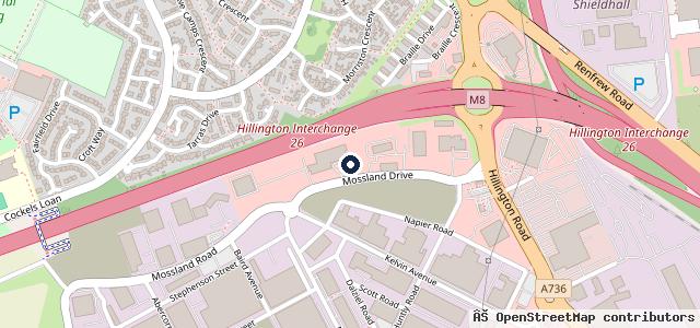 Map showing the location of Arnold Clark Glasgow BMW