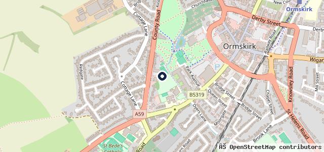 Map showing the location of Auto Safety Centre Ormskirk