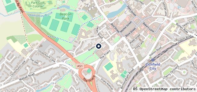 Map showing the location of Bosch Car Service - Central Garage (Lichfield) Ltd