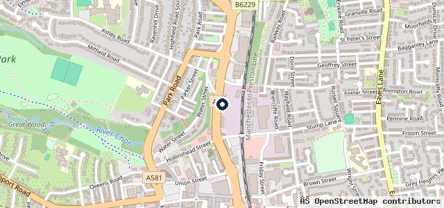 Map showing the location of Autofit Chorley