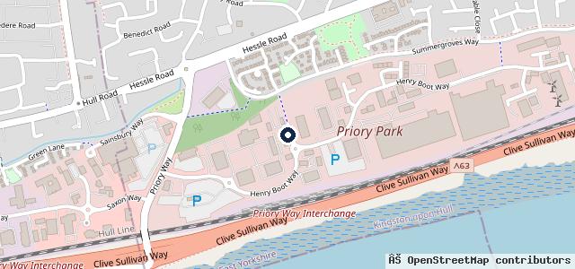 Map showing the location of John Roe Toyota Hull