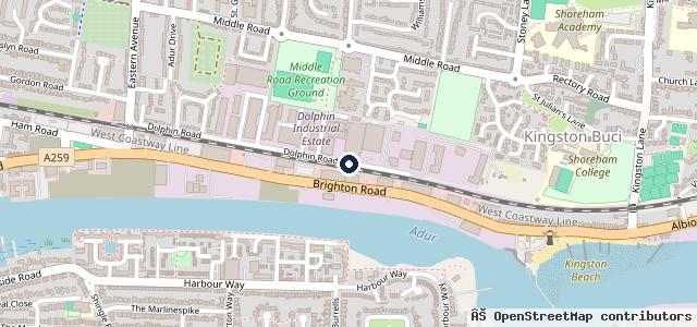 Map showing the location of HTC Group - Shoreham DAF