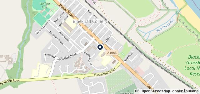 Map showing the location of Blackhall Tyre & Auto Centre