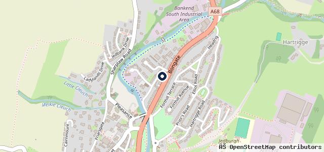 Map showing the location of Bongate Garage
