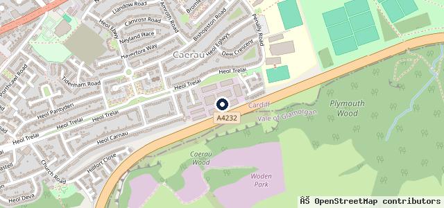 Map showing the location of Cardiff Mot & Repair