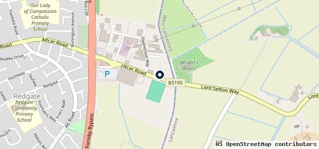 Map showing the location of Formby MOT & Service Centre Ltd