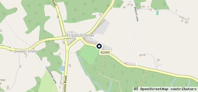 Map showing the location of Cripps Corner Garage