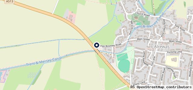 Map showing the location of Kings Bromley Car Centre