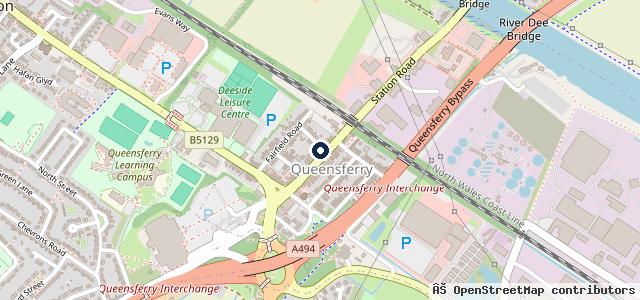 Map showing the location of Deeside contracts