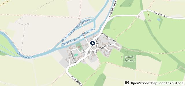 Map showing the location of Denford