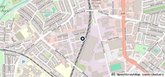 Map showing the location of Catherine Street Motors