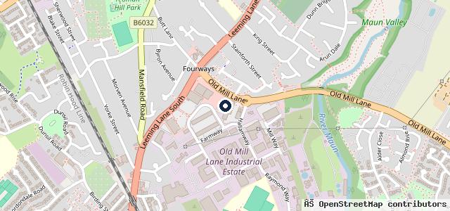 Map showing the location of Lindleys Autocentres (Mansfield Woodhouse)