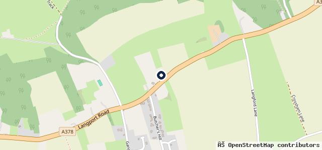 Map showing the location of Fivehead Garage