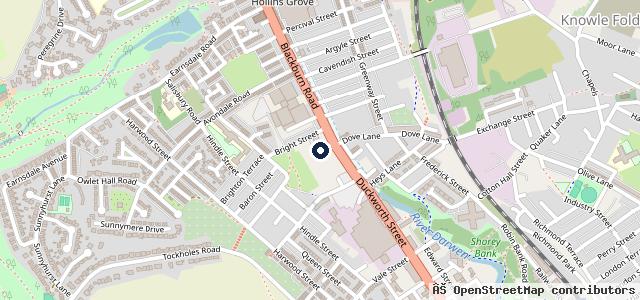 Map showing the location of Formula One Autocentres - Darwen
