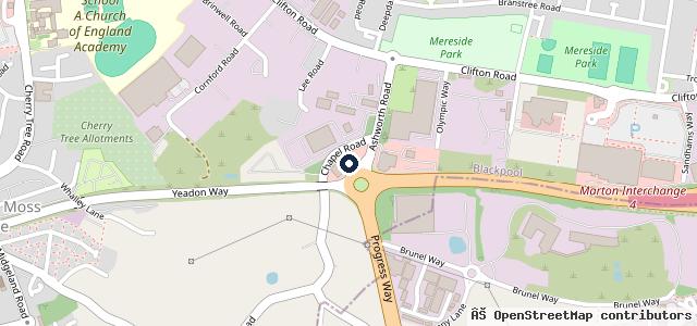 Map showing the location of Lookers Volkswagen Blackpool