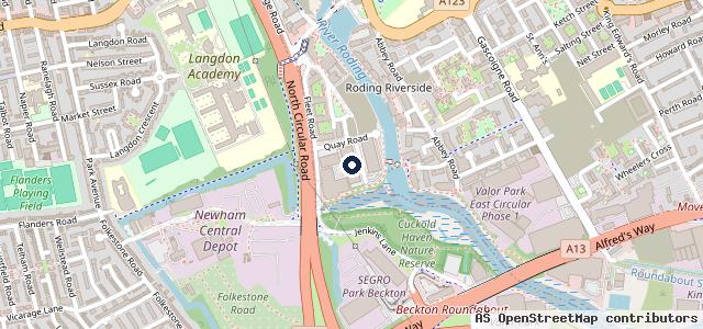 Map showing the location of Halfords Autocentre Barking