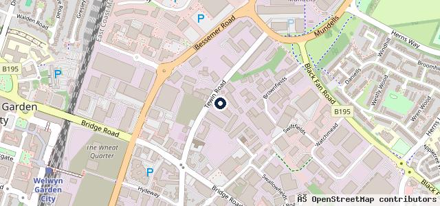 Map showing the location of Hallgrove Garage