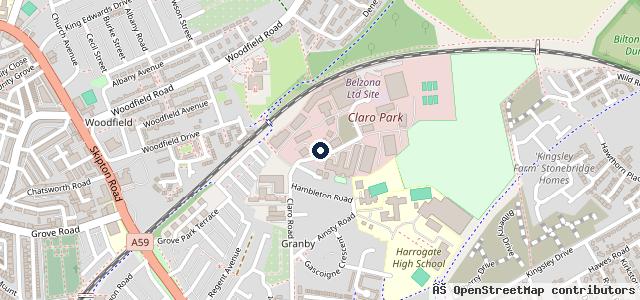 Map showing the location of North Yorkshire Council Claro Road Depot