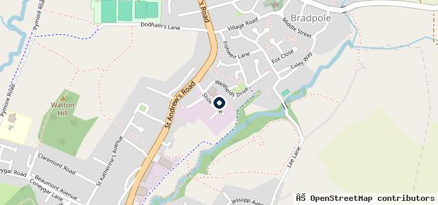 Map showing the location of Hampton Automotive