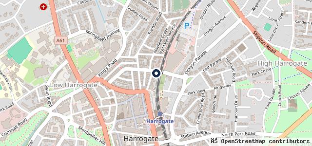 Map showing the location of Halfords Autocentre Harrogate (Bower Road)