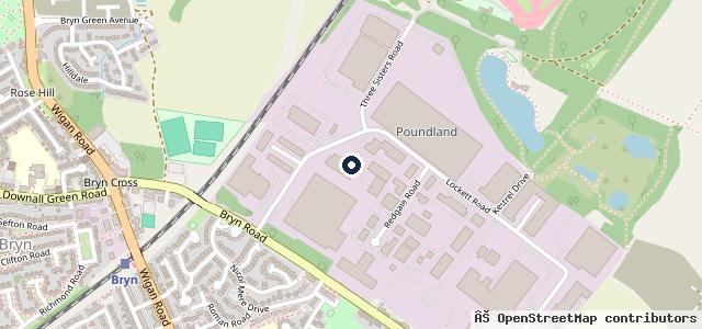 Map showing the location of Hough Green Garage Ltd Wigan